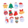 12Pcs New Cute Mini Christmas Series Flat Back Resin Cabochons Scrapbooking DIY Jewelry Craft Decoration Accessorie