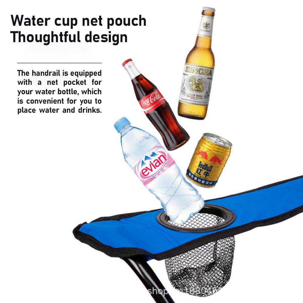 Portable Folding Outdoor Chair Beach Camping Armrest Chair Backrest Fishing Seat Leisure Foldable Chair