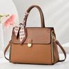 2026 New Spring and Summer Versatile Commuter Small Clear Silk Scarf Solid Color Large Capacity Shoulder Portable Small Square Bag