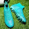 Professional High Top Football Shoes AG/FG Long Nail Artificial Grass Outdoor Sports Training Shoes Men's and Women's Nail Shoes