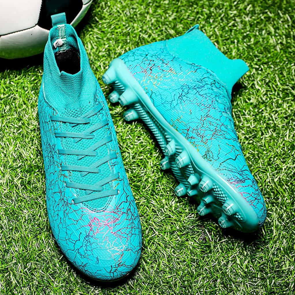 Professional High Top Football Shoes AG/FG Long Nail Artificial Grass Outdoor Sports Training Shoes Men's and Women's Nail Shoes