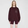 Damen Rundhals Langarm Sweatshirt Lockerer Schnitt Streetwear Pullover