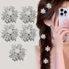 Winter Rhinestone Snowflake Side Clip Hair Pins Christmas New Year Sweet Cute Pearl Barrettes Female Hair Accessories