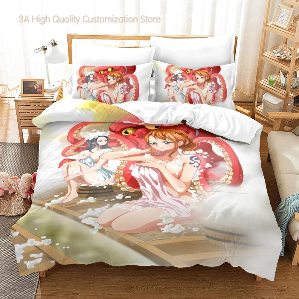 Boa Hancock Sängkläder Set Enkel Twin Full Queen King Size Queen Kejsarinna Sängset Aldult Pojkar Sovrum Påslakanset 3D-tryck 013