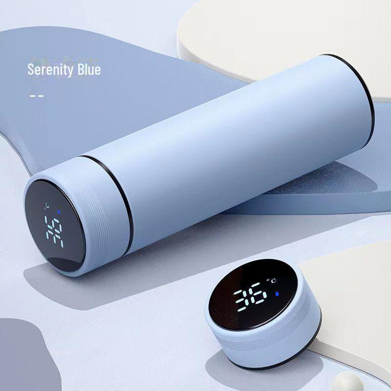 

Портативная умная термокружка с дисплеем температуры — большая емкость, модный дизайн для студентов (унисекс) 480ml