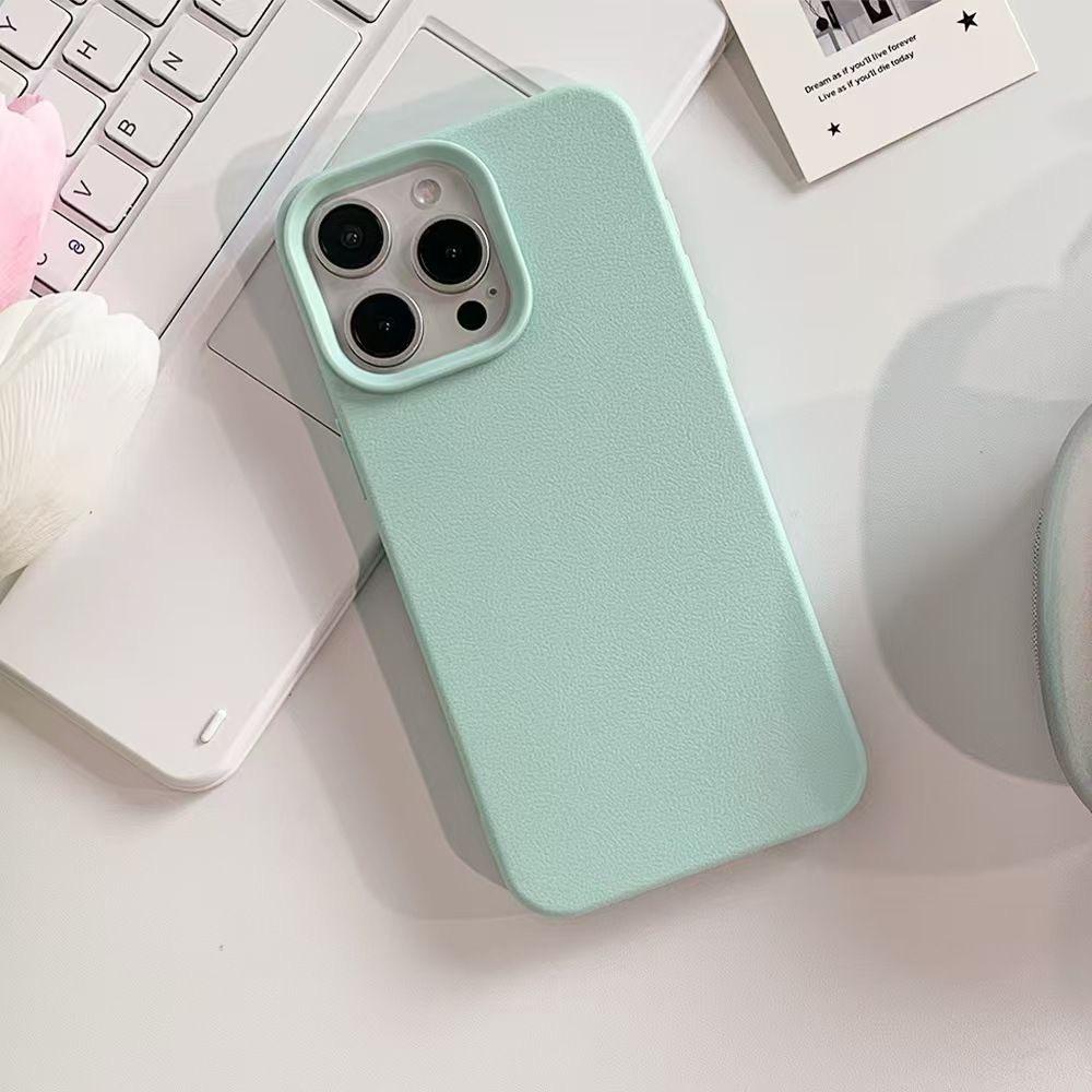 جراب سيليكون بلون عادي لهاتف iPhone 16 Pro 15 Pro Max 14 Plus 13 12 11 غطاء ناعم مقاوم للصدمات من مادة TPU لحماية العدسات