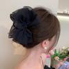 Large Chiffon Hair Claw Sweet Women Hair Grab Luxury Bow Shark Clip  Hair Accessory