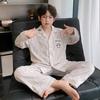 Boys Cotton Pajama Set Long Sleeve Cartoon Print Sleepwear Kids 8 Years Home Loungewear