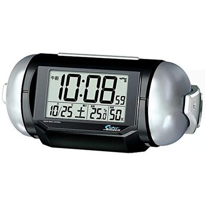Clock PYXIS 01 Alarm Clock, Radio-Controlled, Digital, Loud, Black Metallic, Dimensions: 9.8 X 22.2 X 12.5 Cm, BC401K