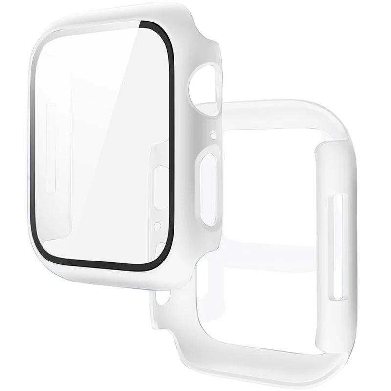 Tempered Glass+Cover For Apple Watch 11 10 9 8 7 46mm 42mm PC Bumper Screen Protector Case iWatch Series 7 6 5 4 SE3 44 40 45mm