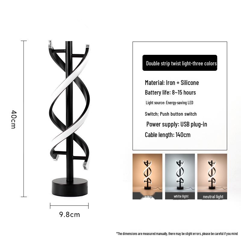 LED-Bartischlampe: Dekoratives Nachtlicht mit USB-Stecker – kreative Schreibtischlampe für klare Atmosphäre.
