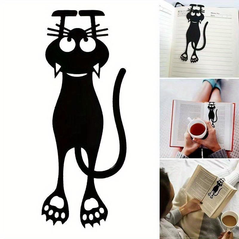 

Acrylic Creative Hollow Cat Bookmark, Black Cute Cat Hanging Book Reading Accessory, Cat Bookmark