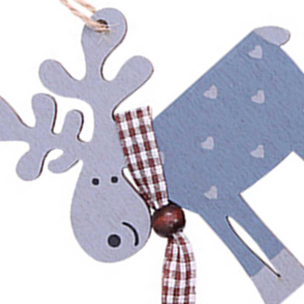 Wooden Hanging Cartoon Animal Christmas Tree Ornament Door Decoration Party Gift