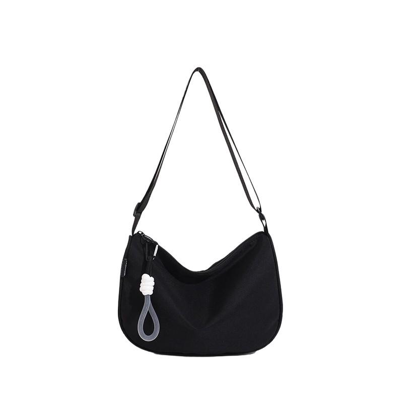 Women's Large Capacity Nylon Crossbody Bag with Wide Strap