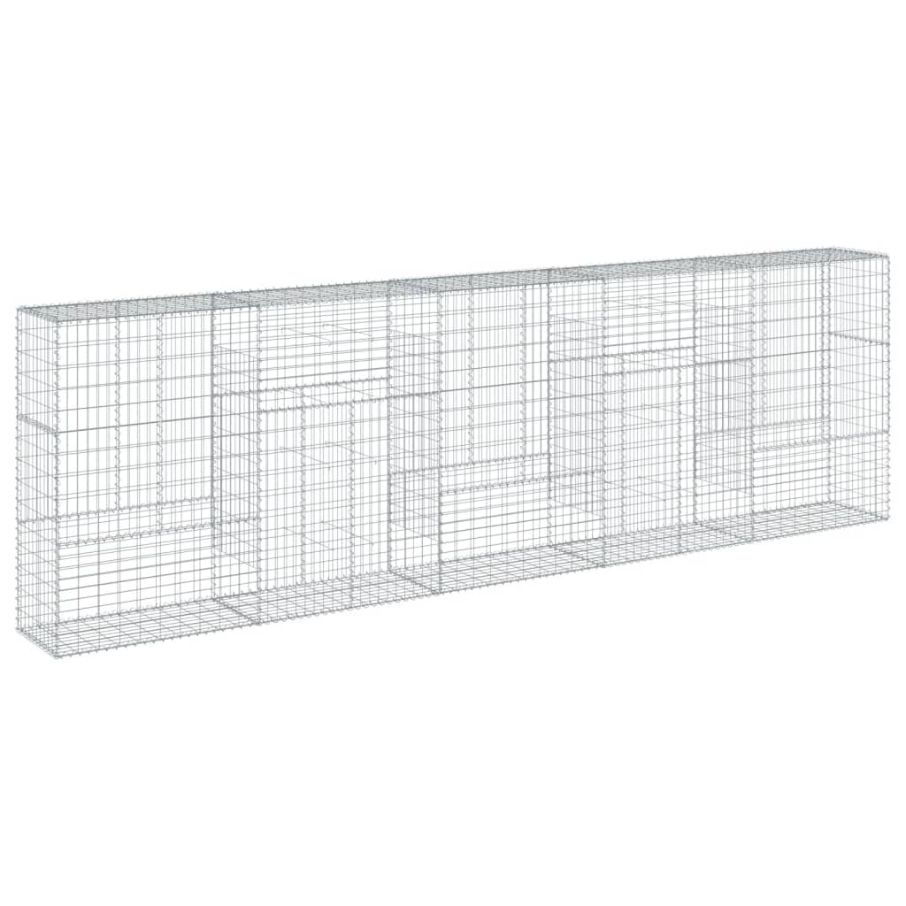 Gabion with Lid 500 X 50 X 150 Cm Galvanized Steel