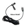 Professional Type C Microphone Clear Sound Mic Plug & Plays Lapel Mic High Sensitivity for Interviews & Voice Recording