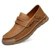 Handmade Genuine Leather Men's Casual Shoes Comfortable Moccasins Men Business Flats Shoes Driving Shoes