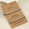 Set of 2 Fashionable Morse Code Couple Bracelets Stainless Steel Texture Unique Bracelet for Youthful and Stylish Lover
