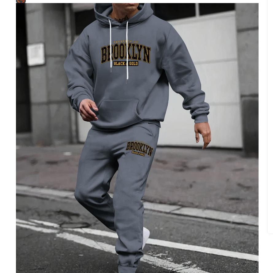 

Чоловічий друкований худі та спортивні штани костюм осінньо-зимовий спортивний вітрозахисний жакет худі костюм-двійка XS сірий