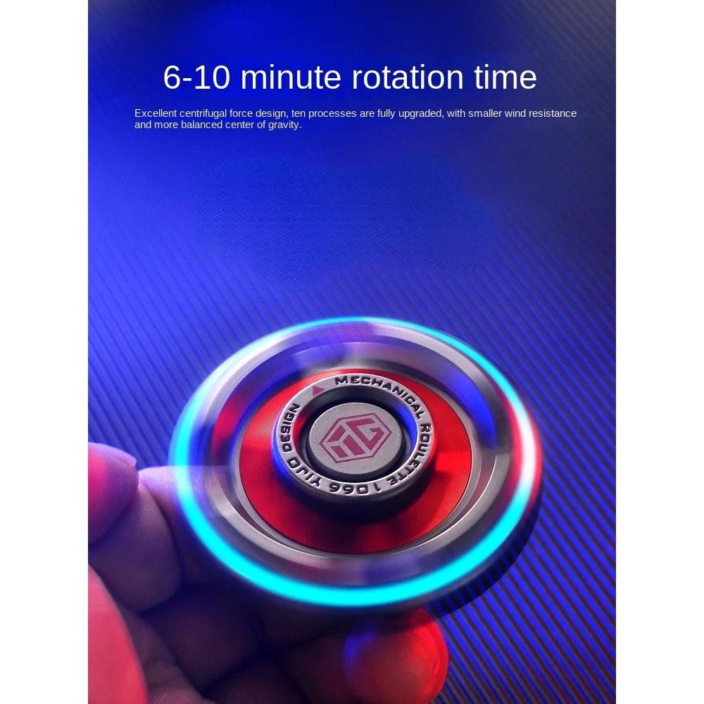 Fidget Spinner Alloy Luminous Light Hand Gyroscope Stress Toys R188 Silent Bearing STARRY SKY for Adults Male Christmas Gift