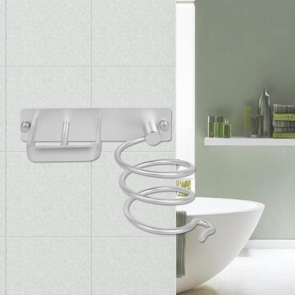 Hair Dryer Holder Wall Mounted Hair Dryer Rack Hair Care & Styling Tool Organizer Bedroom Bathroom Storage Basket Accessories