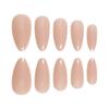 Almond Shape Press-On Nails Solid Color False Natural Look Wearable Nail Tips