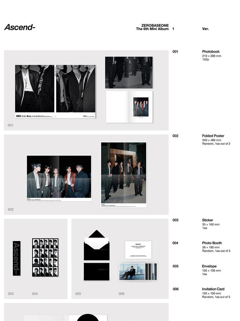 ZEROBASEONE 6th Mini Album - Ascend- (Photobook Ver.)
