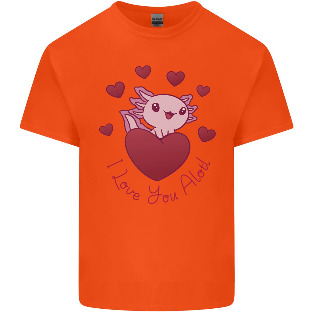 I Love You Allot Valentines Day Axolotl Unisexs Light Cotton TShirt
