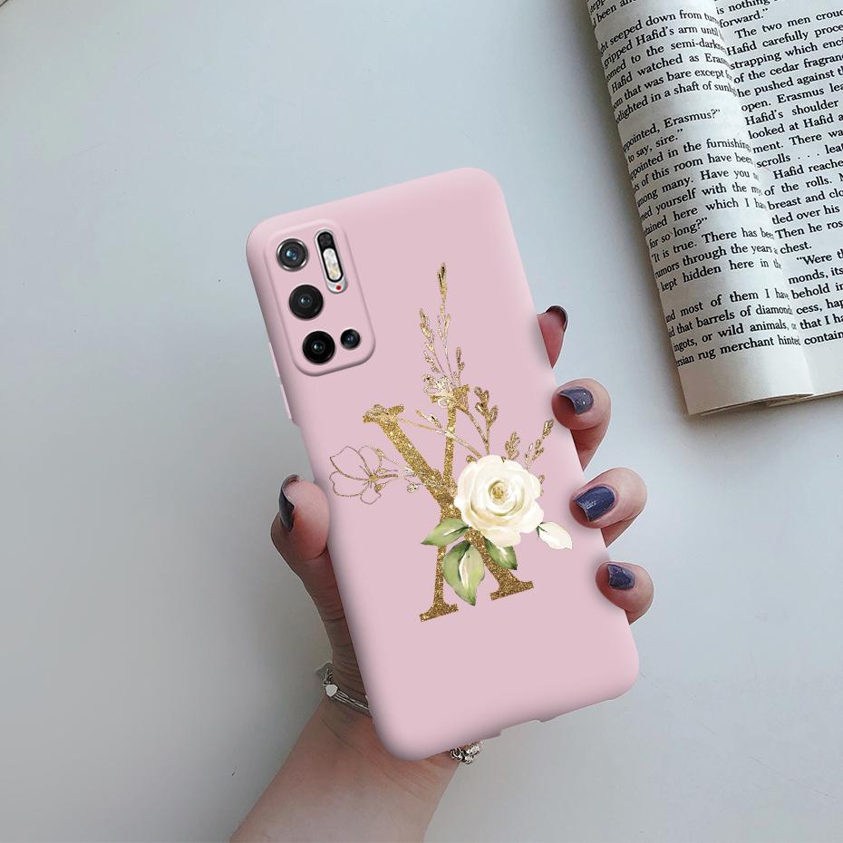 For Xiaomi Poco M3 Pro 5G Case for Poco M3 Pro 5G Cover Cute Letters Soft Silicone Phone Case for Xiaomi Poco M3 PocoM3 M 3 Pro