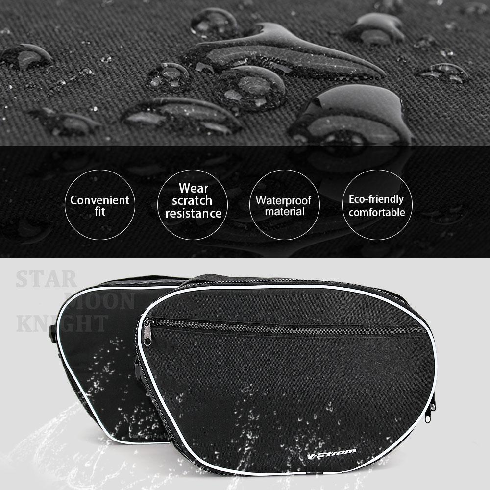 Motorcycle Luggage Bags Expandable Inner Bags Black Trunk Inner Bags For SUZUKI V-STROM DL1000 DL 1000 V Strom DL650