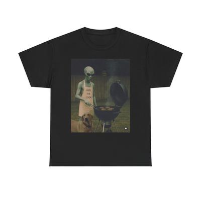 Alien BBQ Lustiges Grafik-T-Shirt Herren Damen Tops S-5XL NEU Unisex Baumwoll-T-Shirt