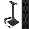 Light Effect Touch Headset Bracket Dimming RGB with Dual USB Interface 3.5mm Audio