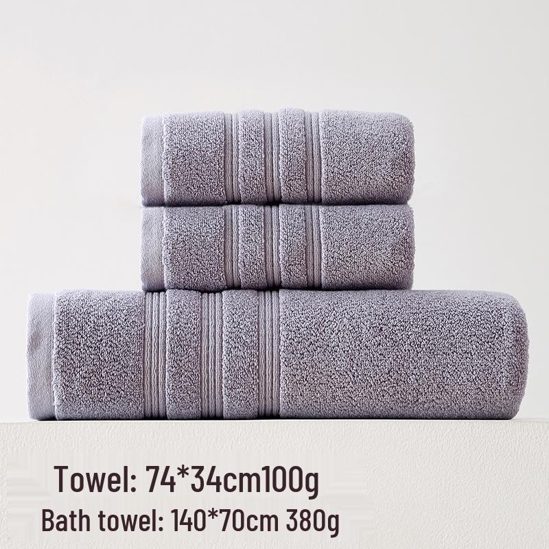 All-Cotton Luxury Bath Towel Gift Set - Thick, High-Grade, Solid Colors