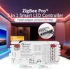 ZigBee 3.0 Pro+ 5 in 1 LED Strip Controller 20A Max RGBCCT/RGBW/RGB/CCT/Dimmer Alexa Homey Tuya Smart APP Voice Control, GL-C-201P, White