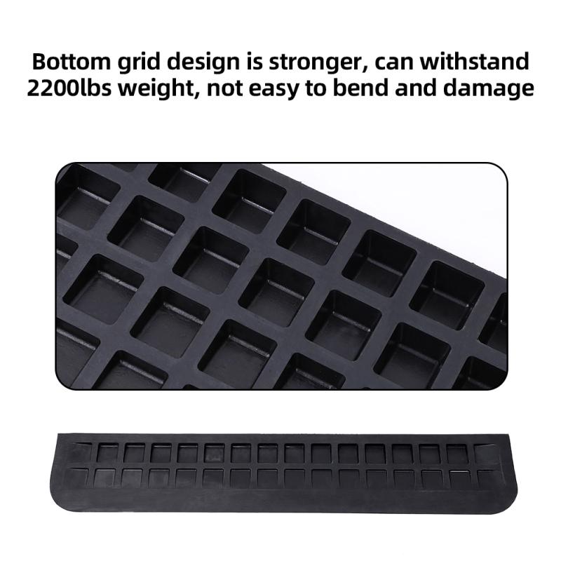 Rubber Threshold Ramp Striped Non-slip Surface 2200lbs/1000kg Load Capacity Ramp For Wheelchair
