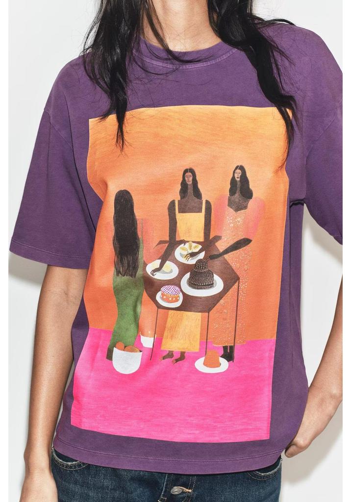 Women's 2022 Summer Fashion Printed Round Neck Short-Sleeve T-Shirt