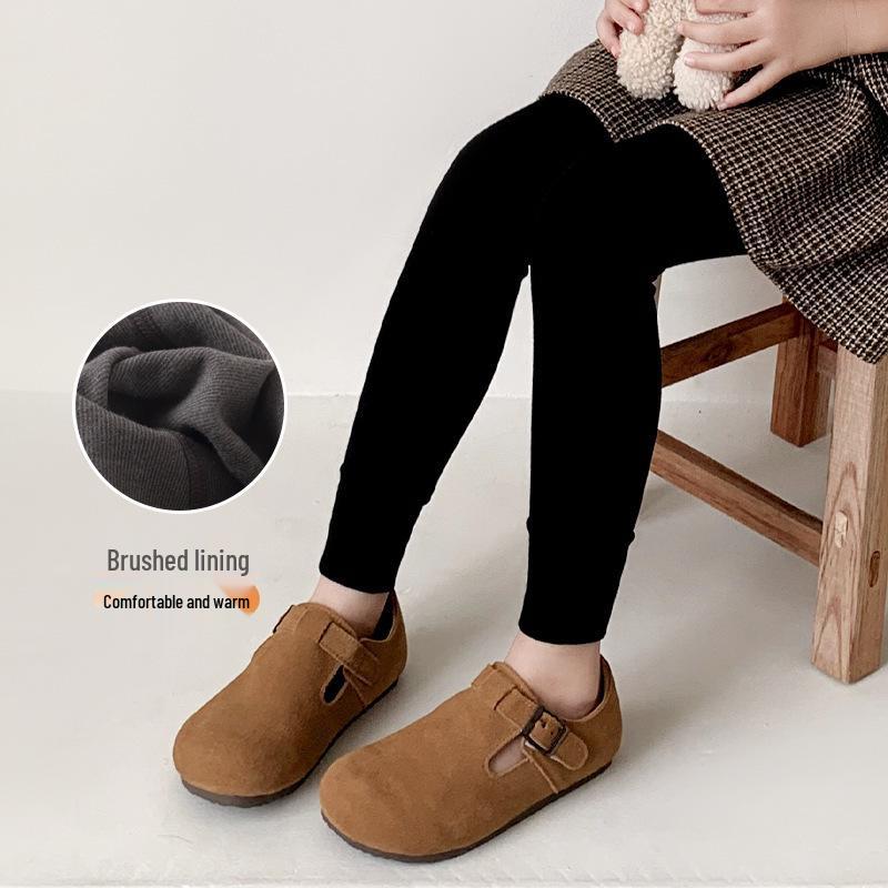 Fleece-lined Kids' Pantyhose & Leggings, Non-slip Dance Socks, and Bodysuits for Spring & Autumn.