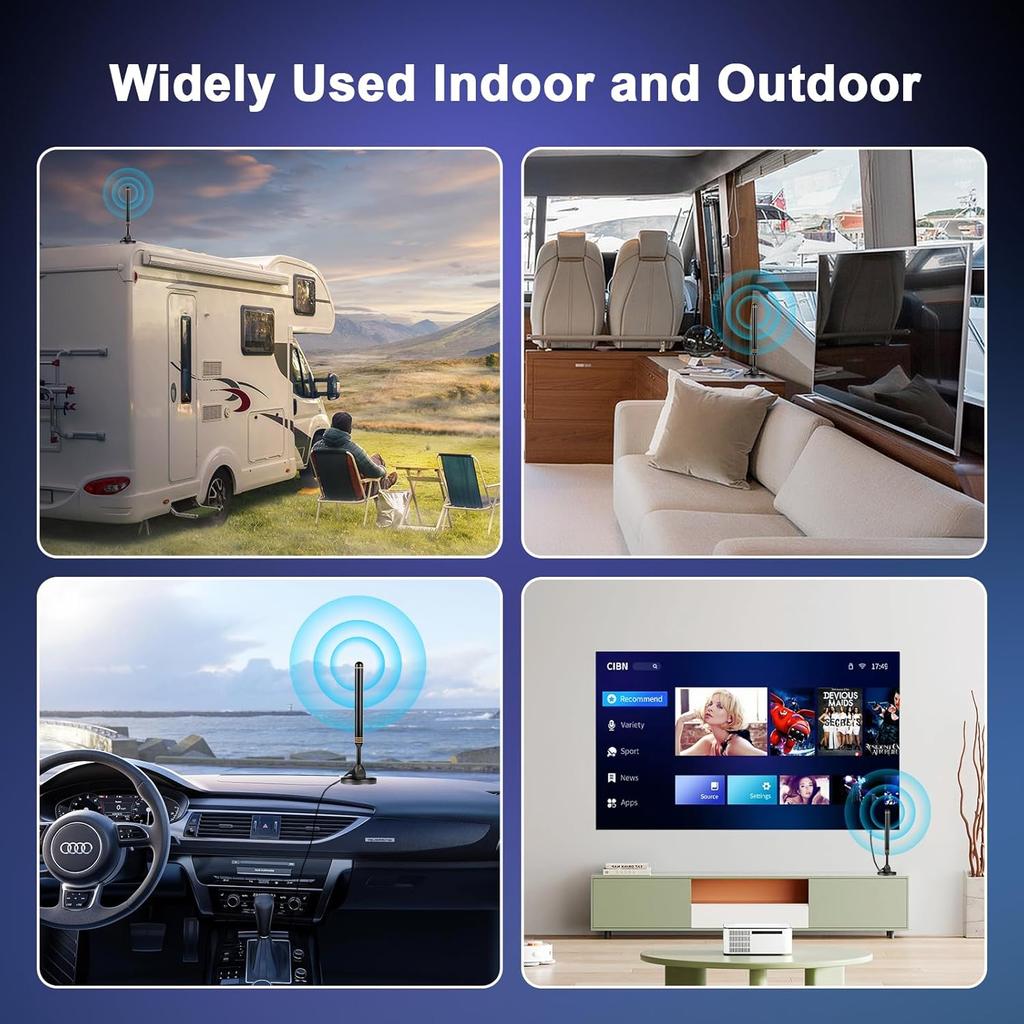 TV Antenna Indoor Antenna for Smart TV for Long Range Reception and All Smart TVs HD Digital Antenna with Amplifier Signal Booster for Local Channels