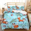 3D Cartoon Fox Pattern Bedding Set Home Decoration Duvet Bedding Gift for Children and Teenagers