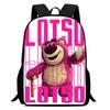 Strawberry Bear School Bag High Definition Printing Multi-Function Oxford Lightweight Backpack