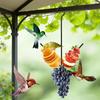 Oriole Bird Feeder Outdoor Hanging Orange Fruit Food Holder with Hook Weather-proof Outside Garden Metal Hummingbird Feeding