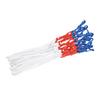 2pcs Heavy Duty Basketball Net Replacement White Red Blue Color Splicing Basketball Hoop Net