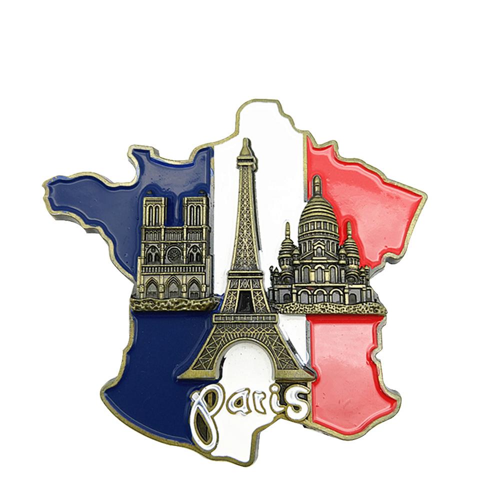 

France Paris Eiffel Tower Triumphal Arch European Refrigerator Magnetic Fridge Magnets World Tourist Souvenir Collection Gifts червоний