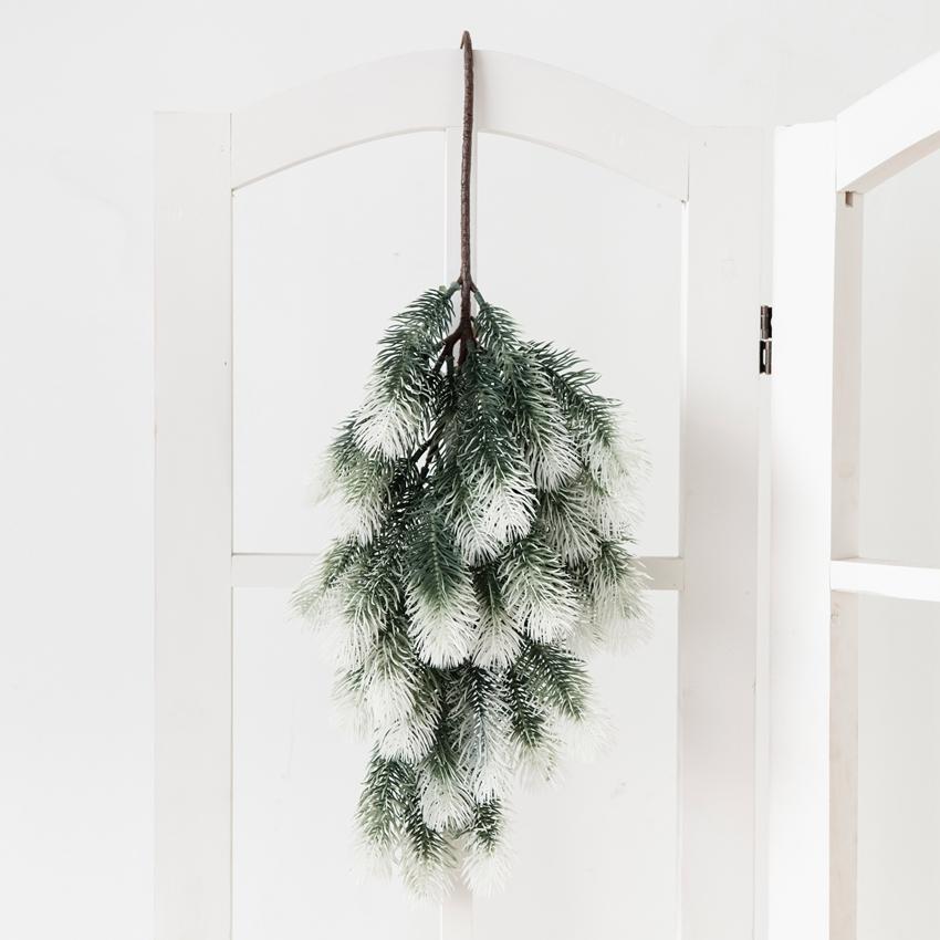 Artificial Plants Christmas Plastic Pine Needles Rattan Hanging New Year's Eve Decorations Home Garden Wedding Room Fake Flowers