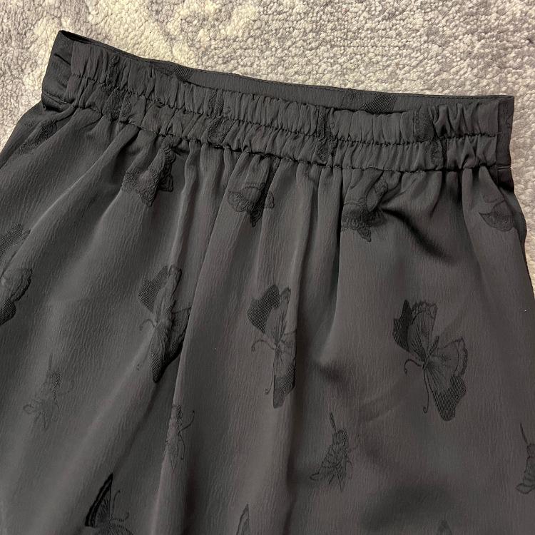 Damen Hochtaillierter Jacquard-Rock mit Quasten, Frühjahr 2025: Schlankmachender, drapierter, gerader Schnitt im neuen chinesischen Stil