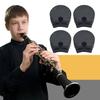 Set of 4 Black Clarinet Thumb Rests, Durable and Comfortable Woodwind Instrument Parts, Rubber Thumb Rest Strap, Supports Comfortable Playing and Redu