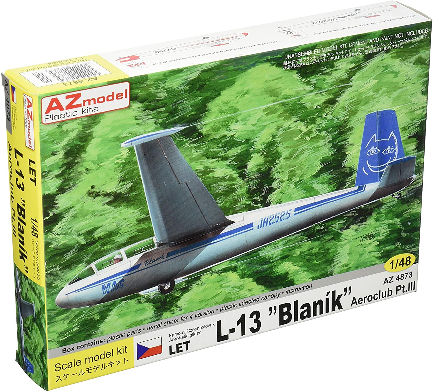 

AZ Model LET Blanik Aero Club Part 3 Glider Plastic Model AZM4873 1/48 L-13