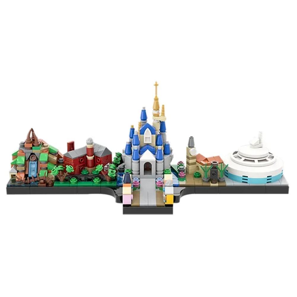 City Skyline MOC Back to the Future Fairy Tale Magic Castle House Movie Architecture Building Blocks City Toys Tourist souvenir