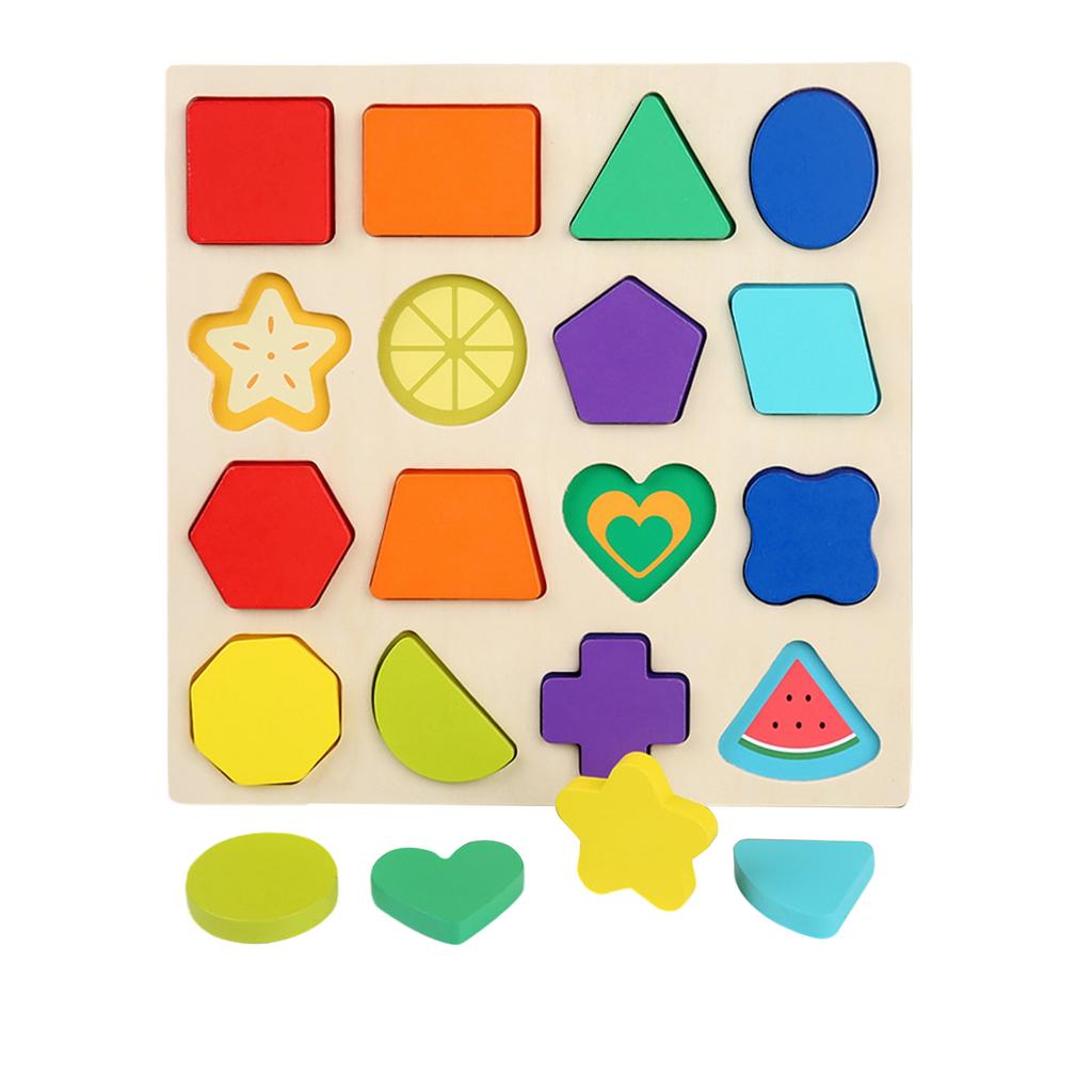 Thickened Letter-board Alphanumeric Matching Children's Wooden Hand-grabbed Board Puzzle