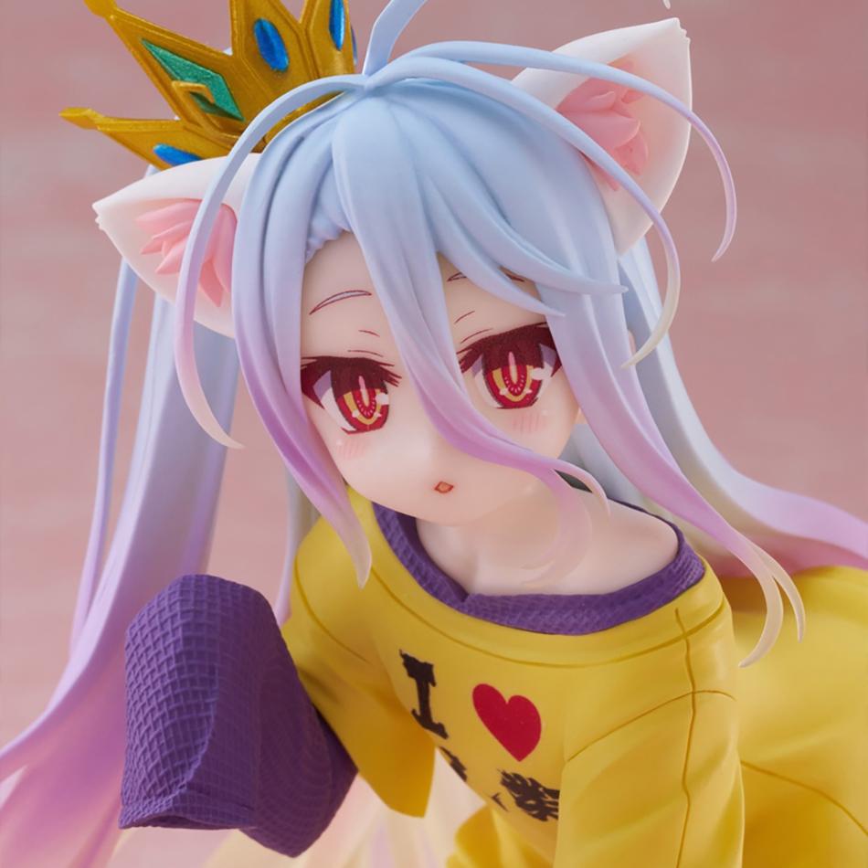 10CM Anime NO GAME NO LIFE Action Figure Cute Shiro Figurine Doll PVC Decor Model Statue Ornaments Collection Models Toys Gifts
